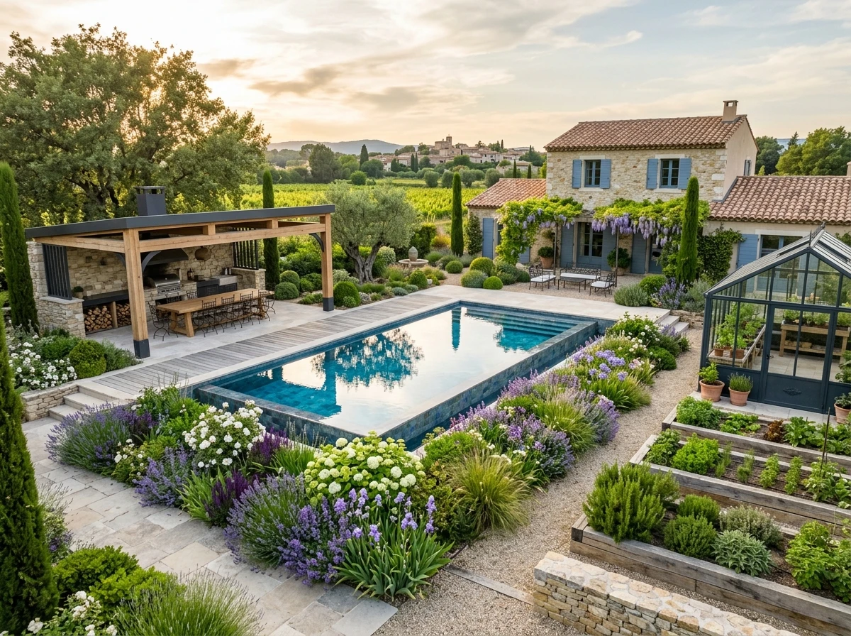 Дизайн участка в стиле Прованс — фото участка от нейросети RoomGPT