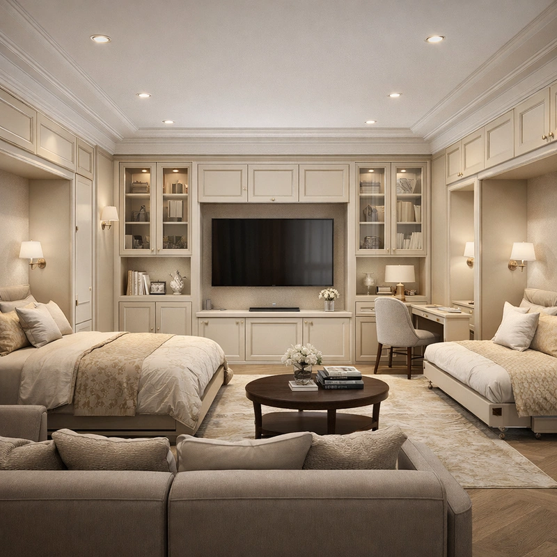 Дизайн интерьера в стиле Классика — Гостиная от нейросети RoomGPT