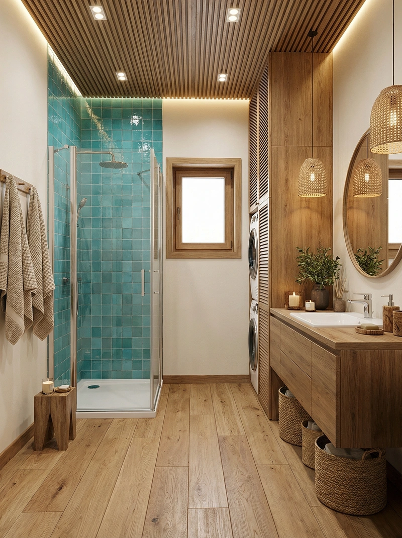 Дизайн интерьера в стиле Хюгге — Ванная от нейросети RoomGPT