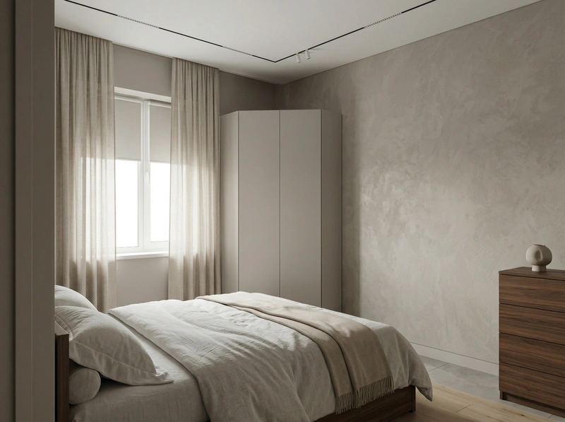 Дизайн спальни в стиле Минимализм — фото интерьера от нейросети RoomGPT