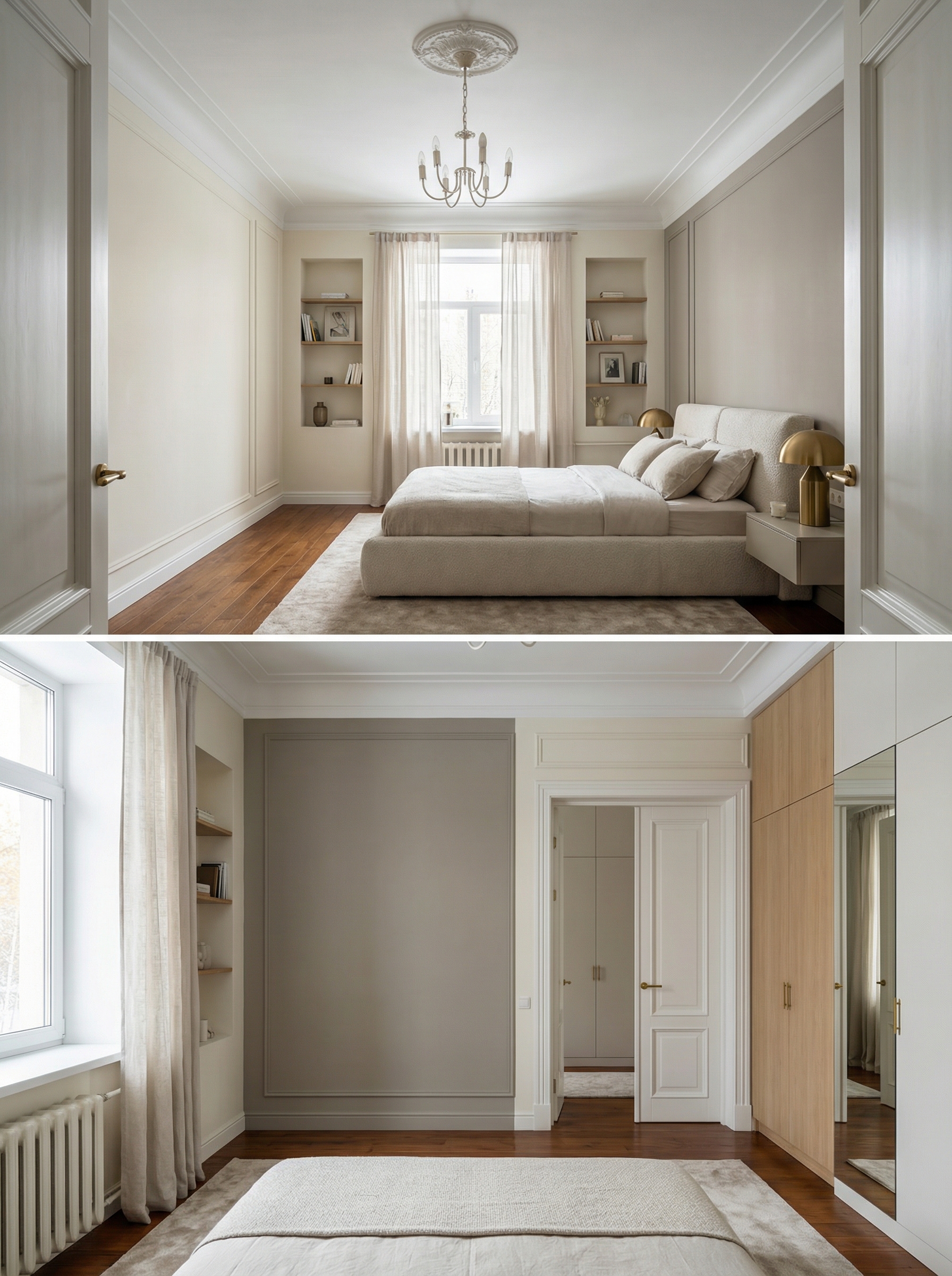 Дизайн спальни в стиле Минимализм — фото интерьера от нейросети RoomGPT