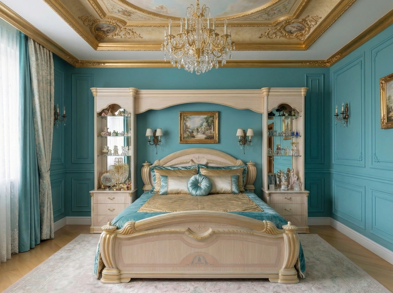 Дизайн интерьера в стиле Классика — Спальня от нейросети RoomGPT