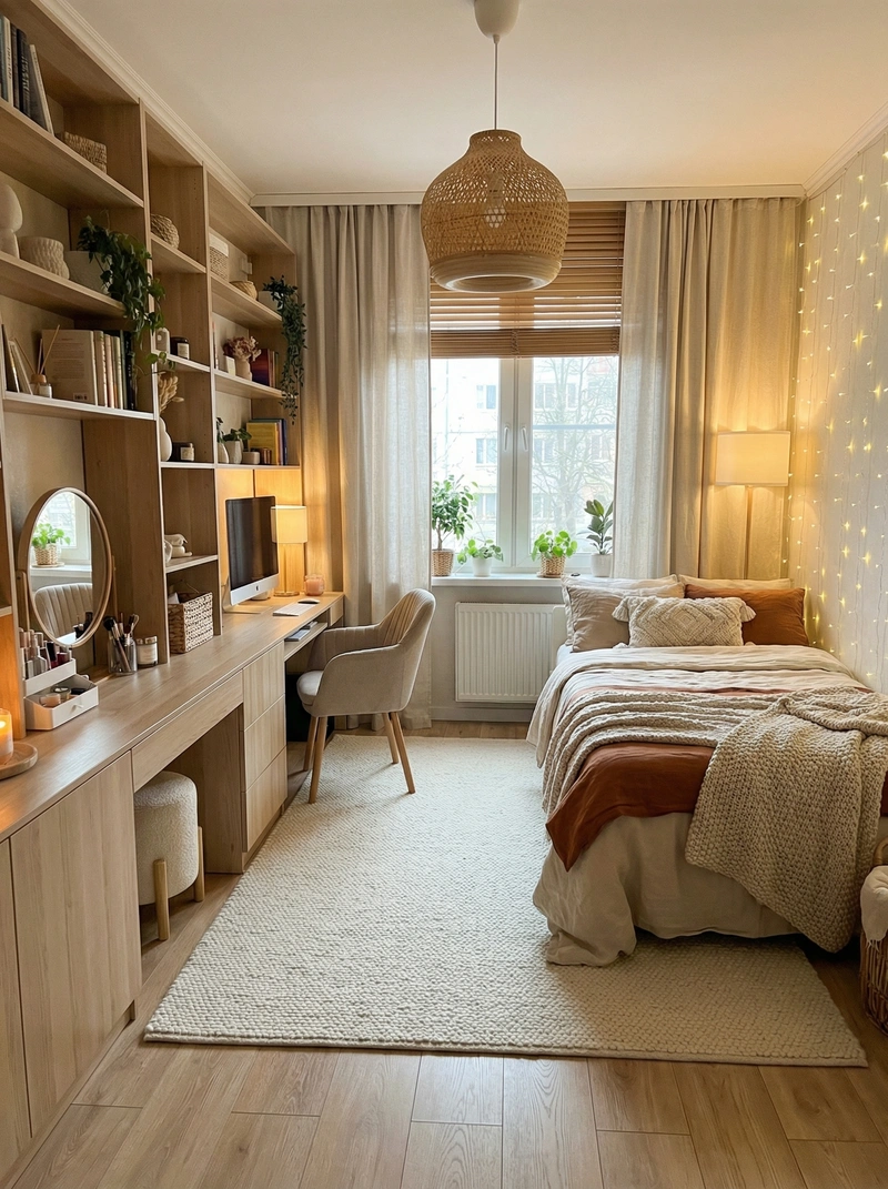 Дизайн интерьера в стиле Хюгге — Спальня от нейросети RoomGPT