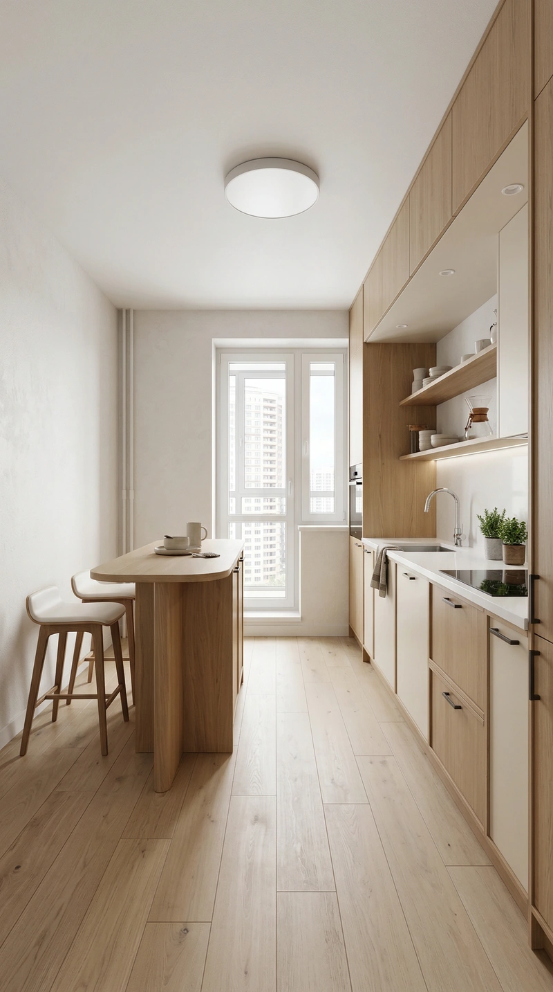 Дизайн интерьера в стиле Сканди — Кухня от нейросети RoomGPT