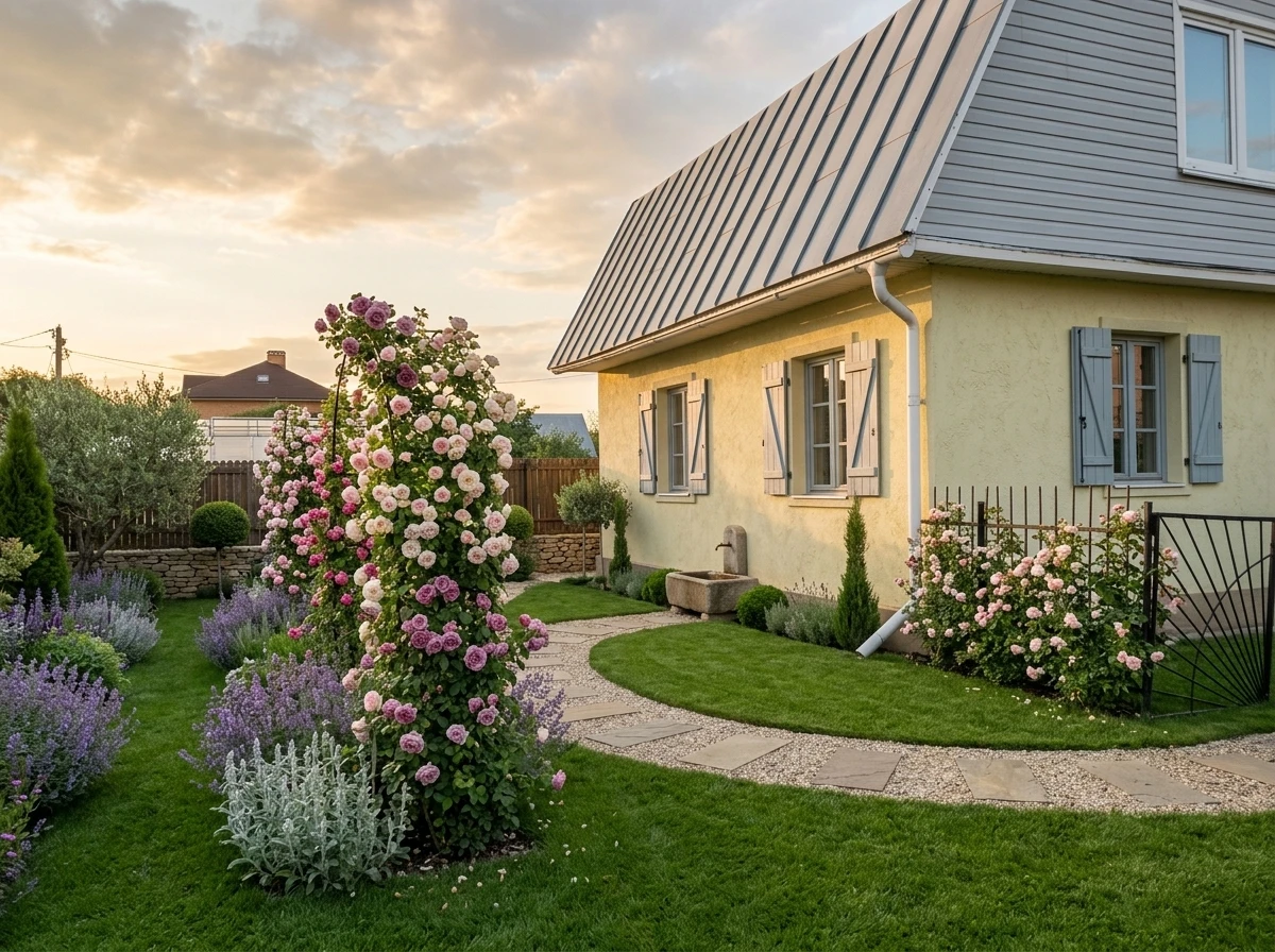 Дизайн участка в стиле Прованс — фото участка от нейросети RoomGPT