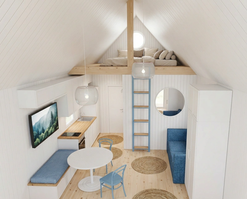 Дизайн интерьера в стиле Хюгге — Гостиная от нейросети RoomGPT