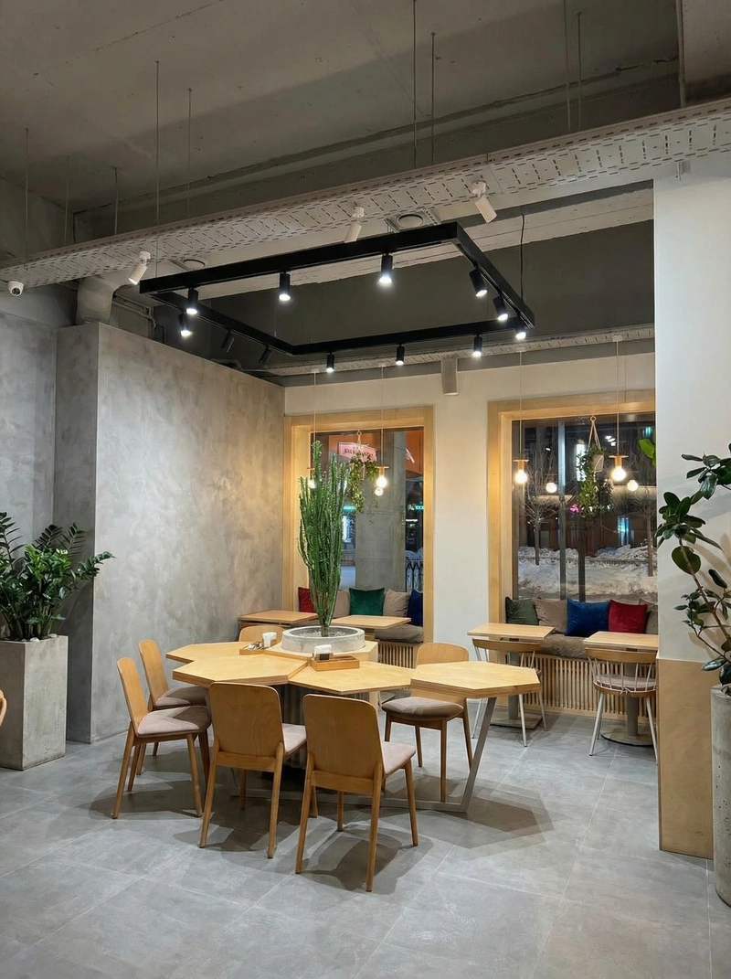 Дизайн интерьера в стиле Контемпорари — Гостиная от нейросети RoomGPT