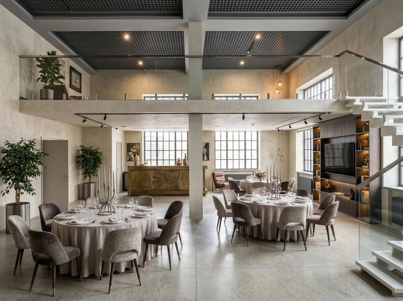 Дизайн гостиной в стиле Лофт — фото интерьера от нейросети RoomGPT