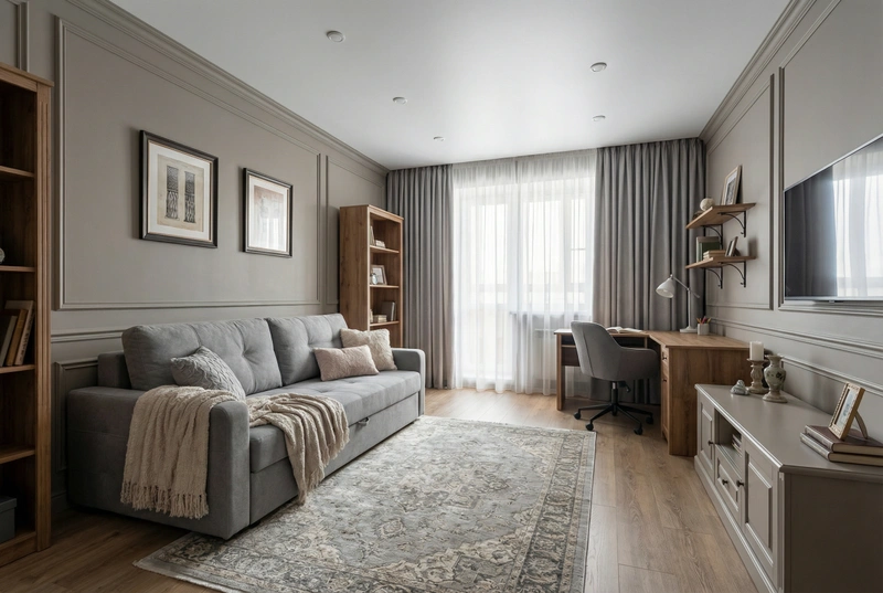 Дизайн интерьера в стиле Классика — Гостиная от нейросети RoomGPT