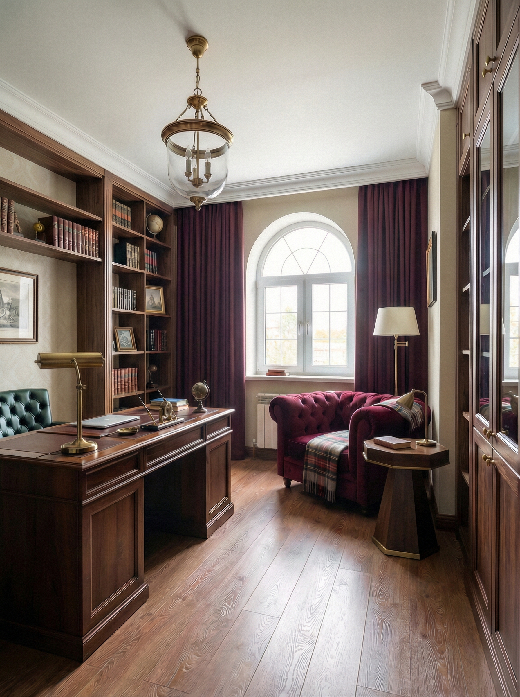 Дизайн гостиной в стиле Британский — фото интерьера от нейросети RoomGPT