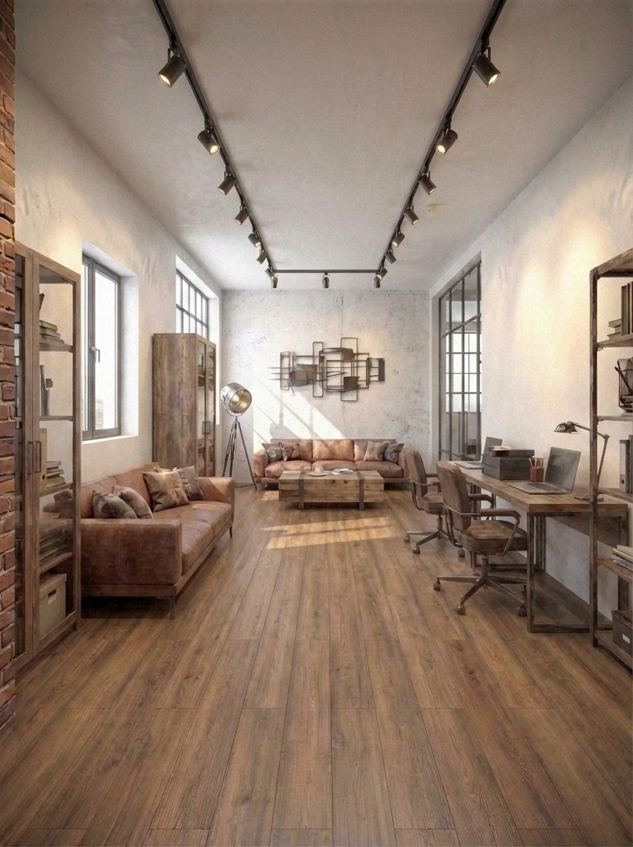 Дизайн гостиной в стиле Лофт — фото интерьера от нейросети RoomGPT