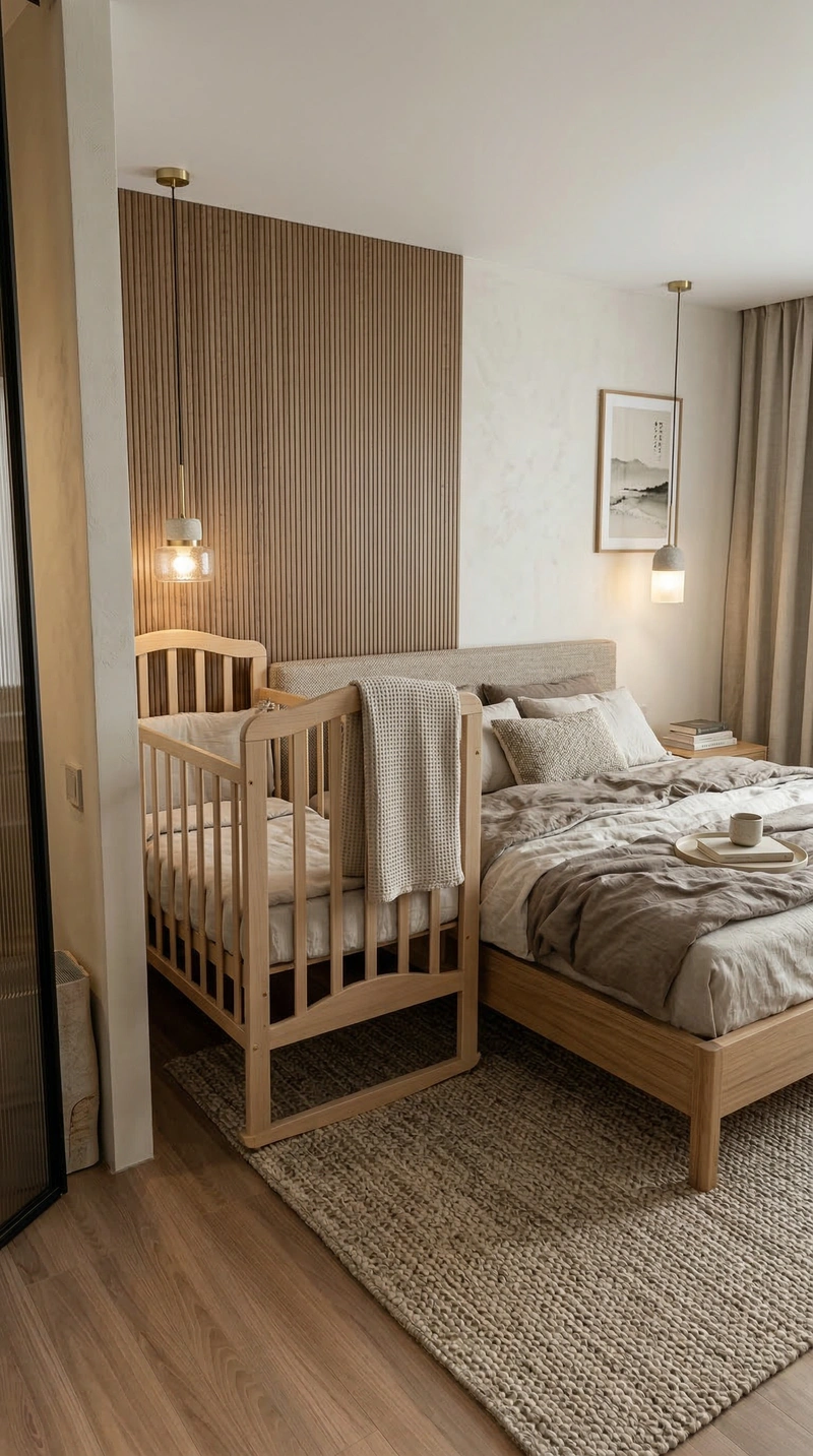 Дизайн спальни в стиле Japandi — фото интерьера от нейросети RoomGPT