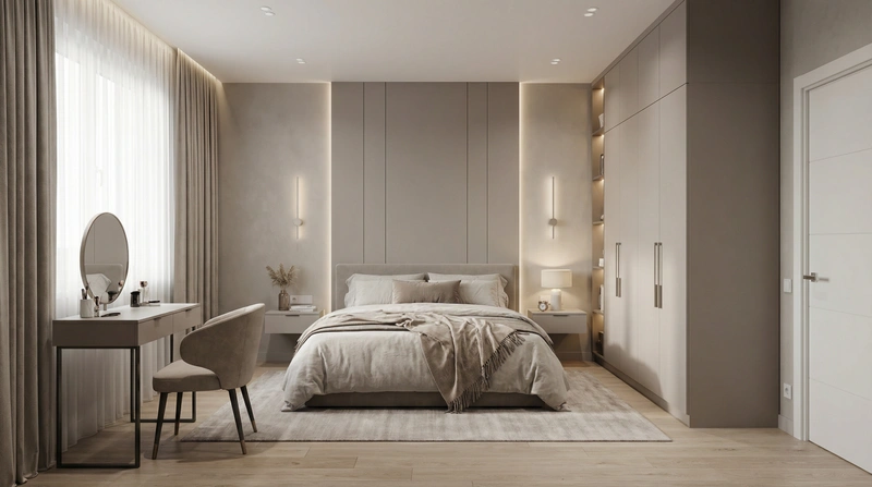 Дизайн интерьера в стиле Контемпорари — Гостиная от нейросети RoomGPT