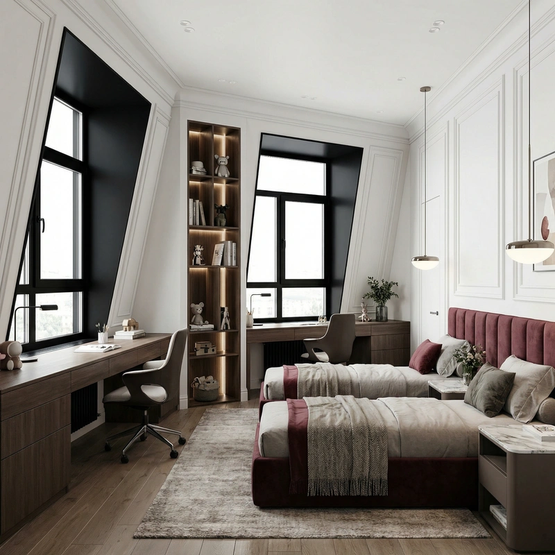 Дизайн интерьера в стиле Контемпорари — Детская от нейросети RoomGPT