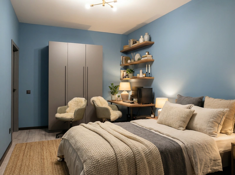 Дизайн интерьера в стиле Хюгге — Спальня от нейросети RoomGPT