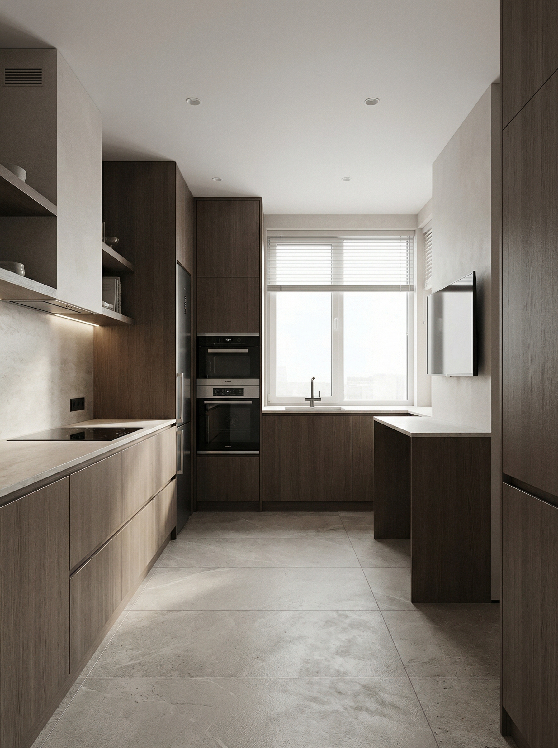 Дизайн кухни в стиле Минимализм — фото интерьера от нейросети RoomGPT