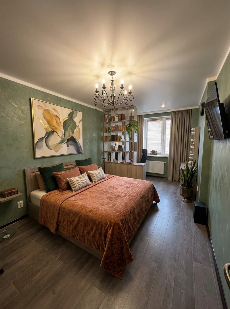 Дизайн интерьера в стиле Классика — Спальня от нейросети RoomGPT