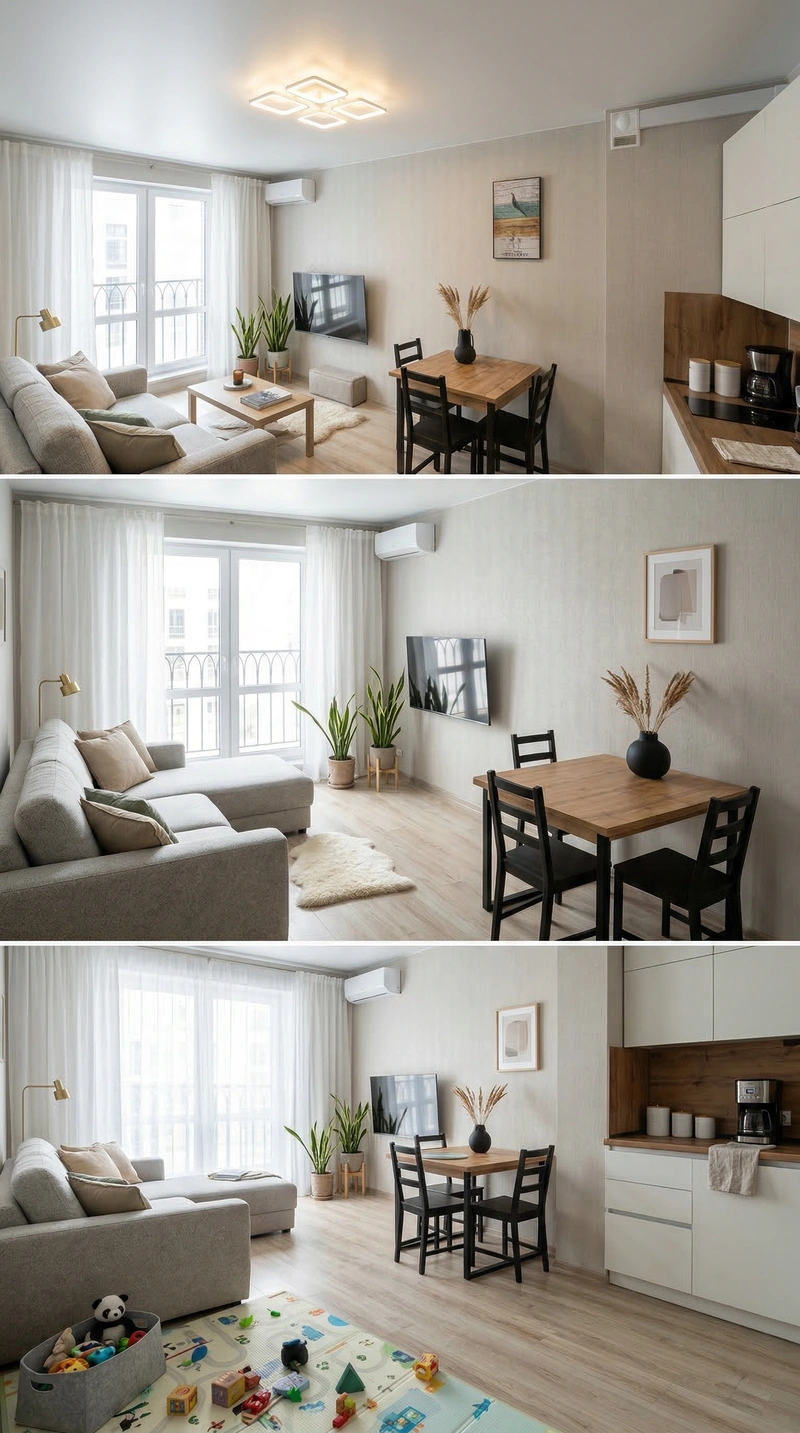 Дизайн интерьера в стиле Сканди — Гостиная от нейросети RoomGPT