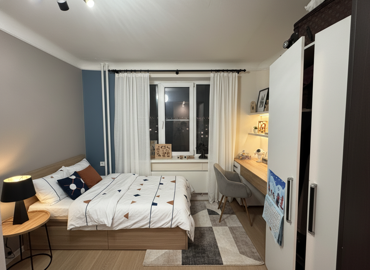 Дизайн детской в стиле Минимализм — фото интерьера от нейросети RoomGPT