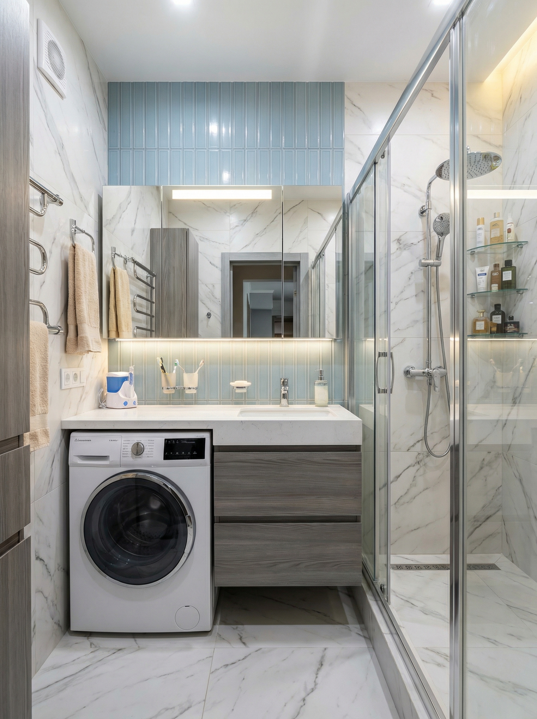 Дизайн ванной в стиле Минимализм — фото интерьера от нейросети RoomGPT