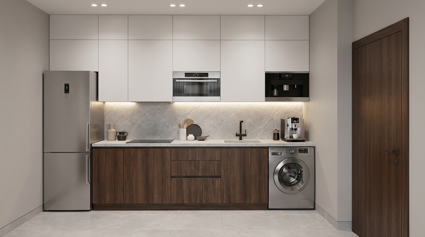 Дизайн кухни в стиле Минимализм — фото интерьера от нейросети RoomGPT