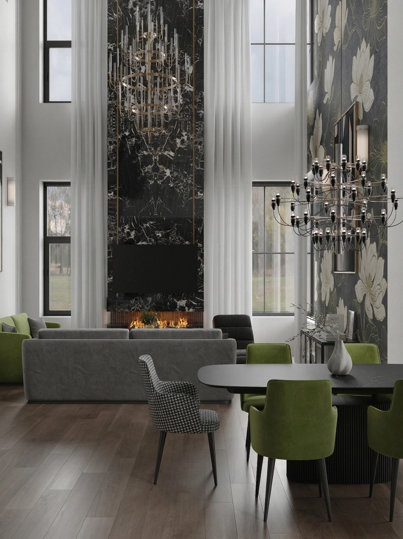 Дизайн гостиной в стиле Контемпорари — фото интерьера от нейросети RoomGPT