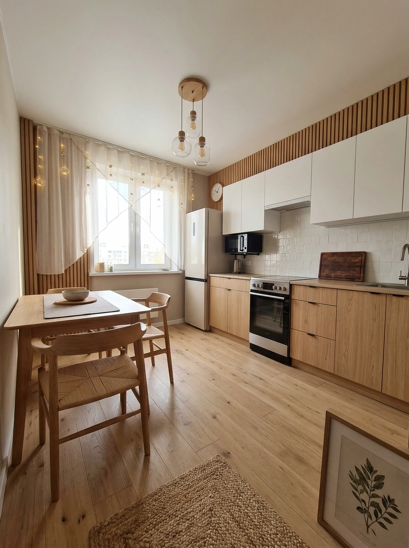 Дизайн интерьера в стиле Хюгге — Кухня от нейросети RoomGPT