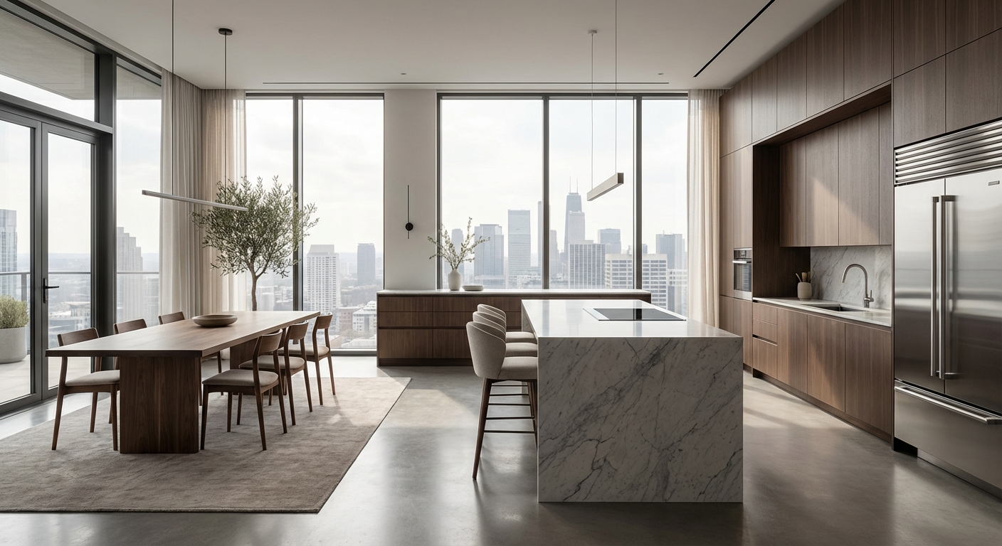 Дизайн кухни в стиле Минимализм — фото интерьера от нейросети RoomGPT