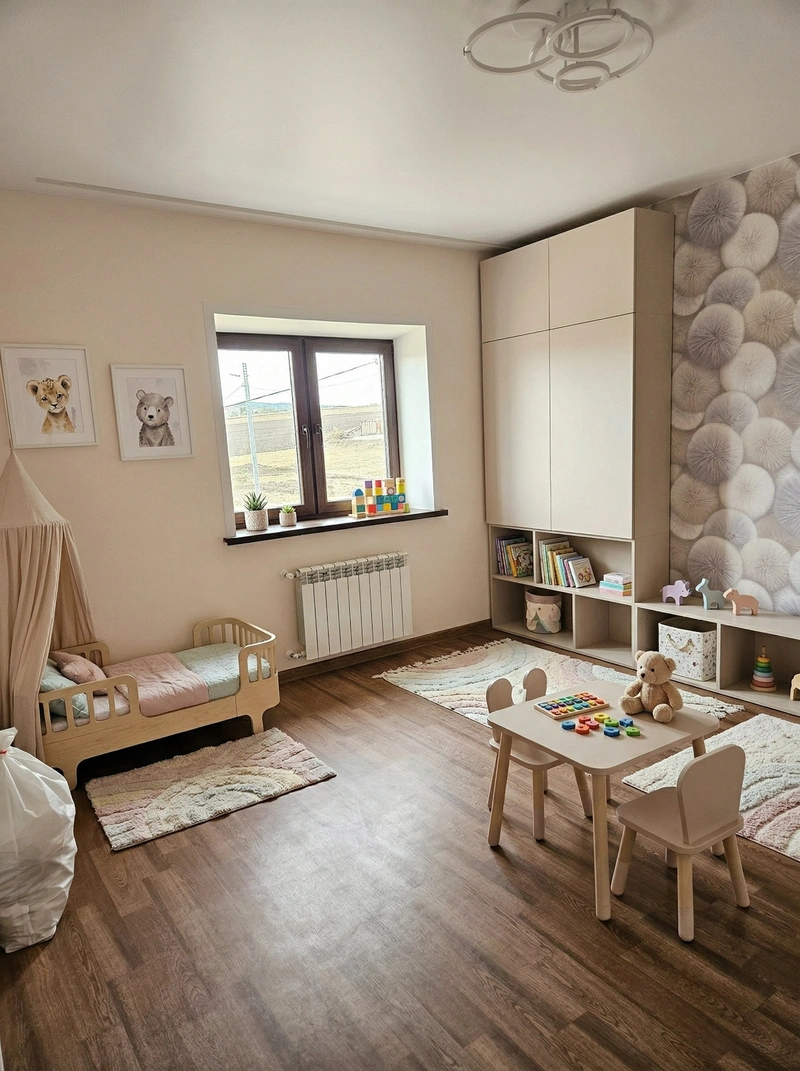 Дизайн детской в стиле Без стиля — фото интерьера от нейросети RoomGPT