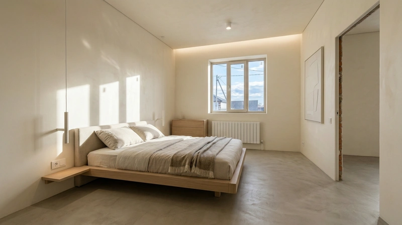 Дизайн спальни в стиле Минимализм — фото интерьера от нейросети RoomGPT