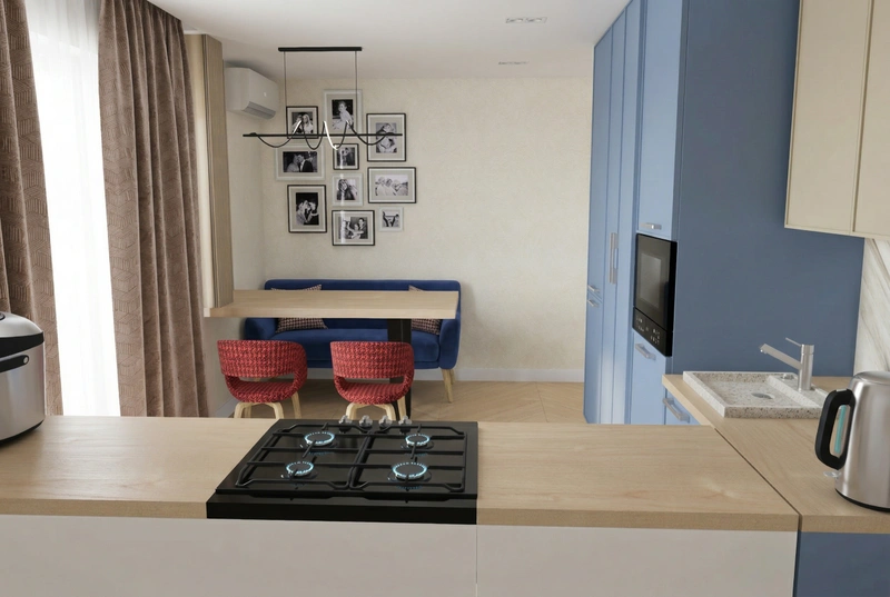 Дизайн кухни в стиле Минимализм — фото интерьера от нейросети RoomGPT