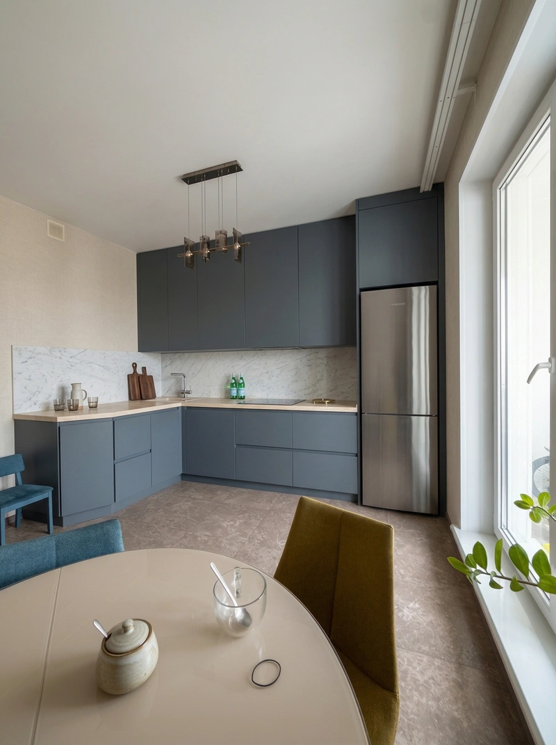 Дизайн кухни в стиле Минимализм — фото интерьера от нейросети RoomGPT