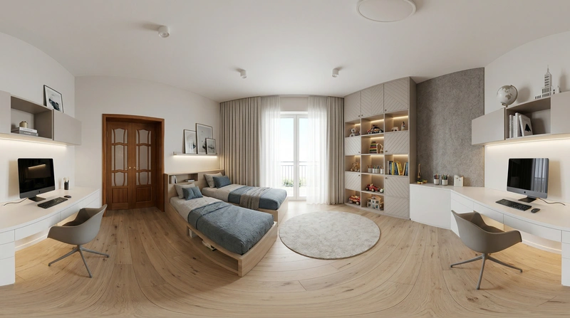 Дизайн детской в стиле Минимализм — фото интерьера от нейросети RoomGPT