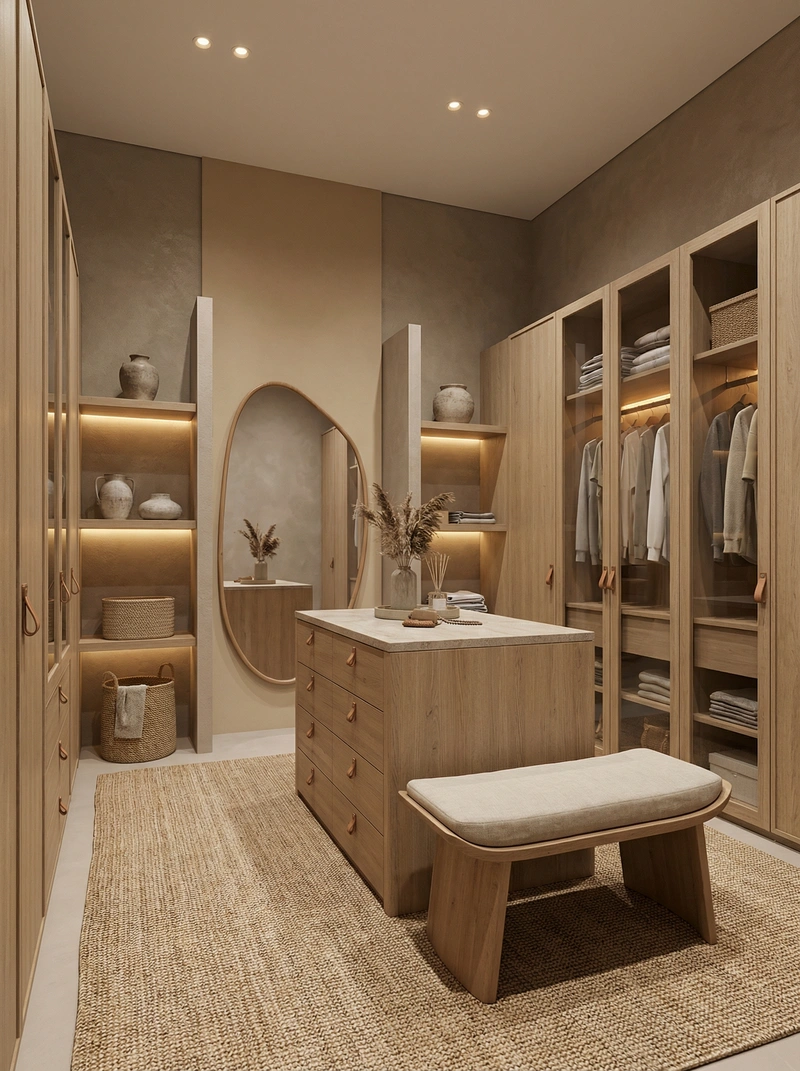 Дизайн ванной в стиле Japandi — фото интерьера от нейросети RoomGPT