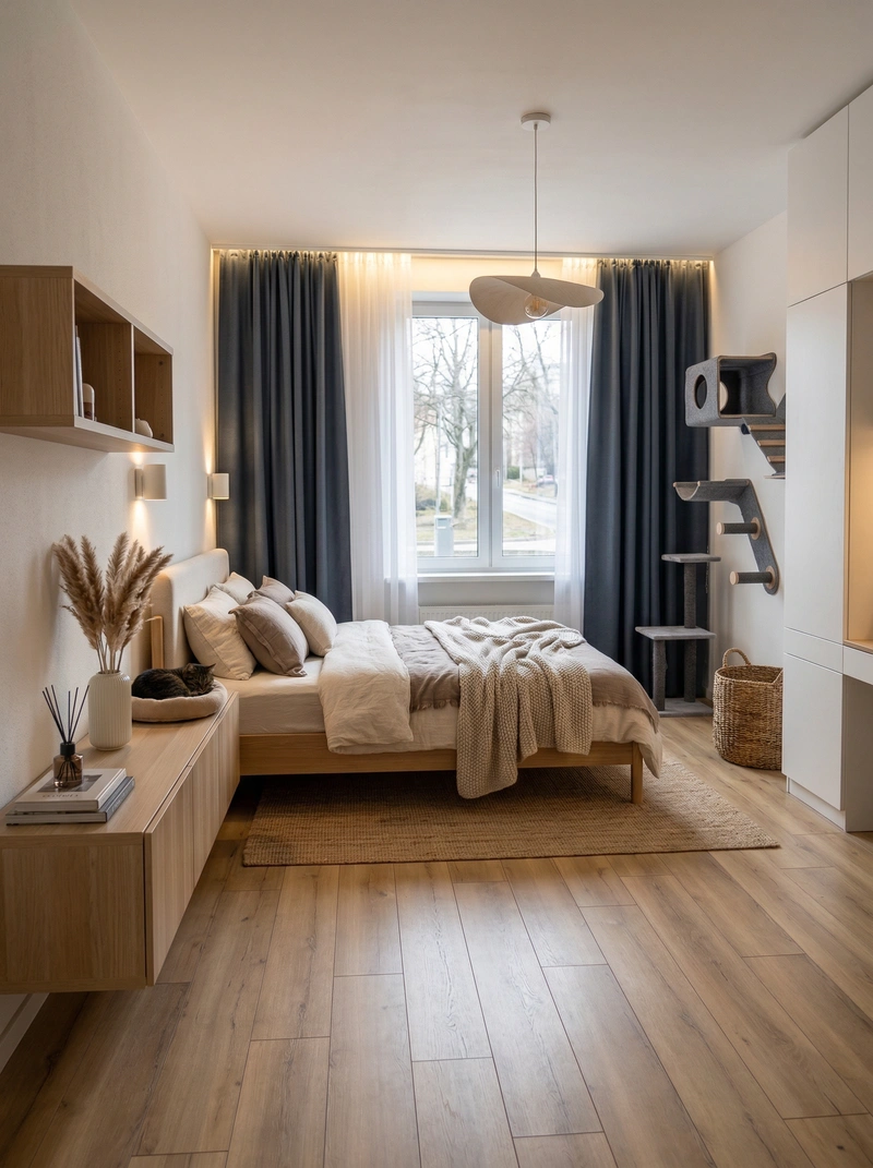 Дизайн интерьера в стиле Хюгге — Гостиная от нейросети RoomGPT