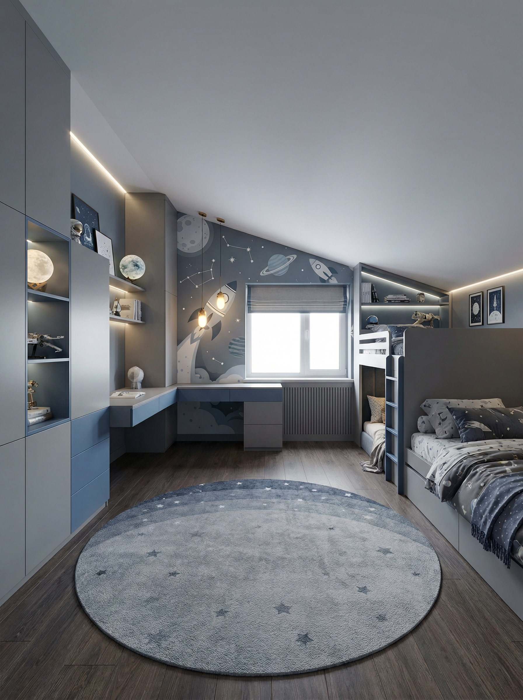 Дизайн детской в стиле Минимализм — фото интерьера от нейросети RoomGPT