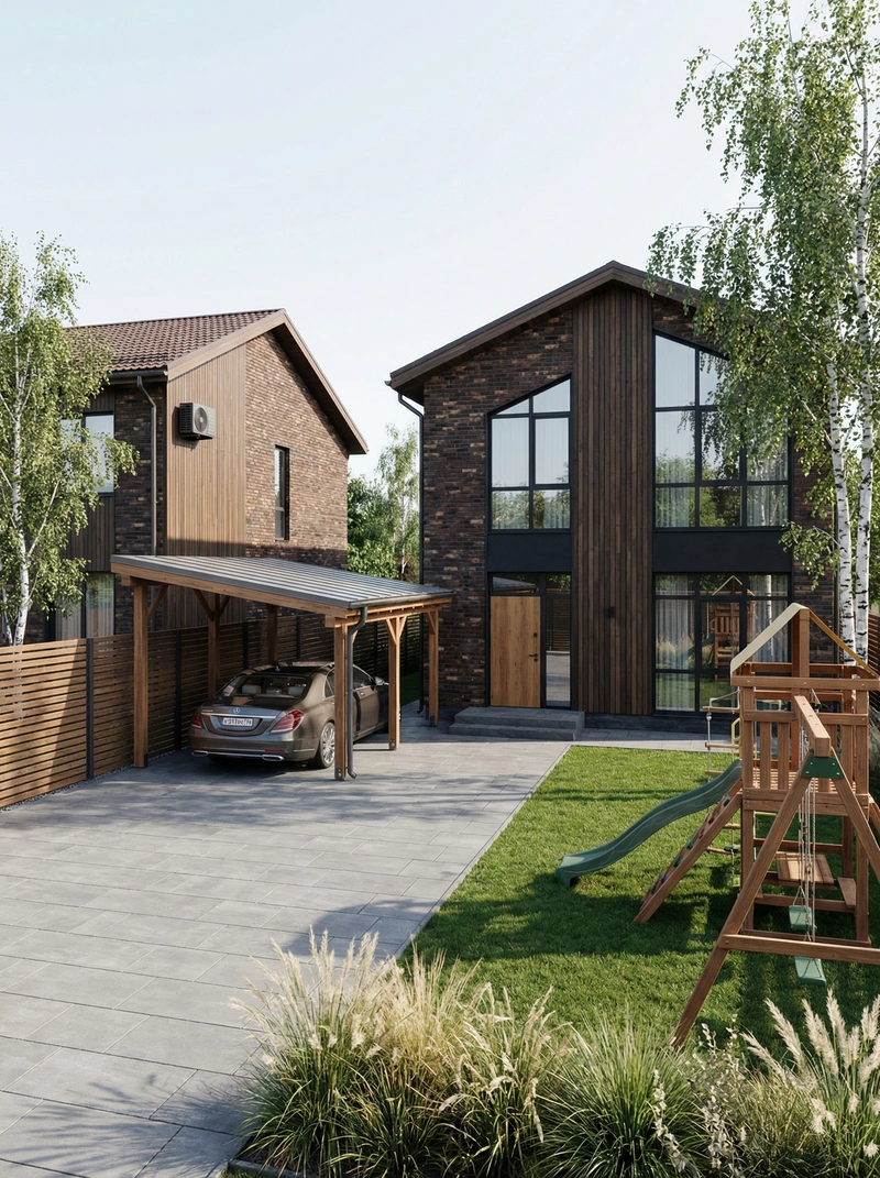 Дизайн интерьера в стиле Сканди — Фасад от нейросети RoomGPT