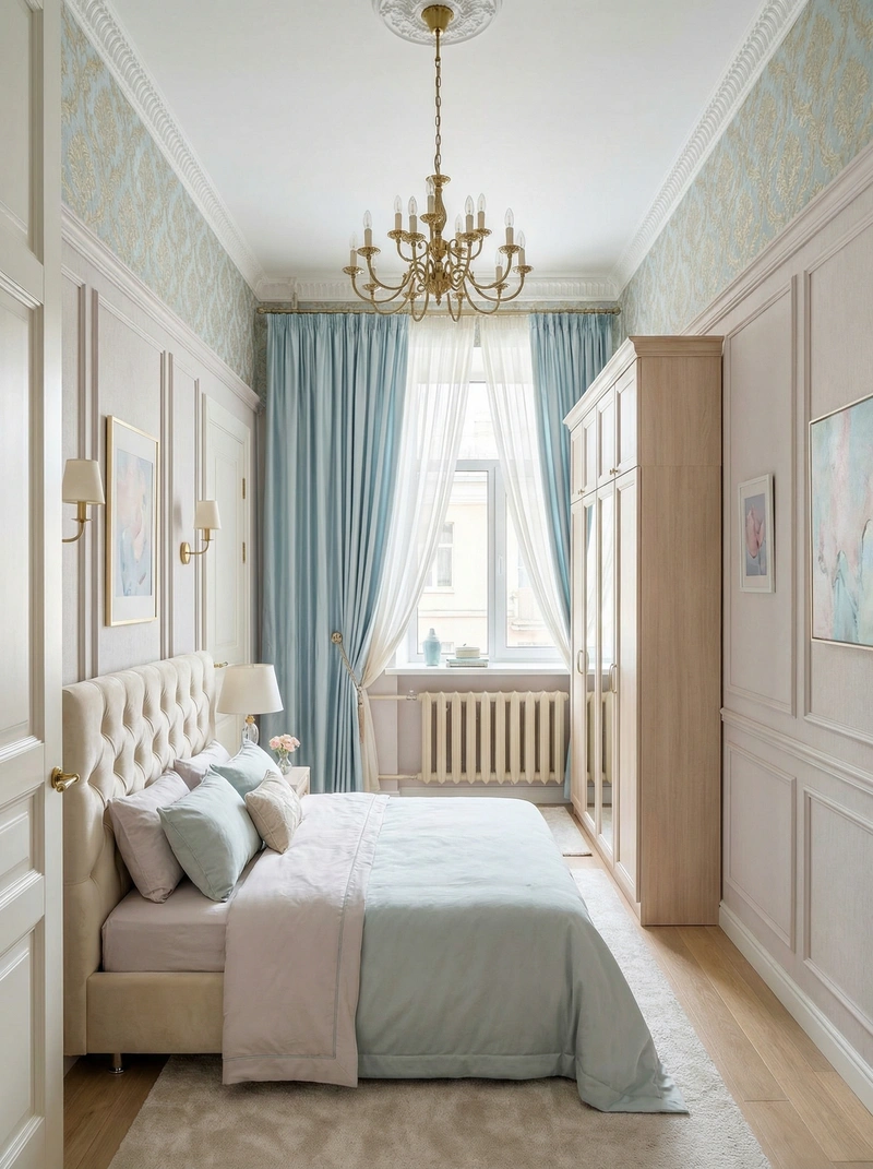 Дизайн интерьера в стиле Классика — Спальня от нейросети RoomGPT