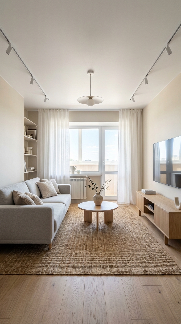 Дизайн гостиной в стиле Минимализм — фото интерьера от нейросети RoomGPT