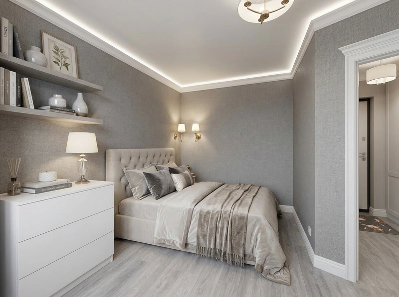 Дизайн интерьера в стиле Классика — Спальня от нейросети RoomGPT