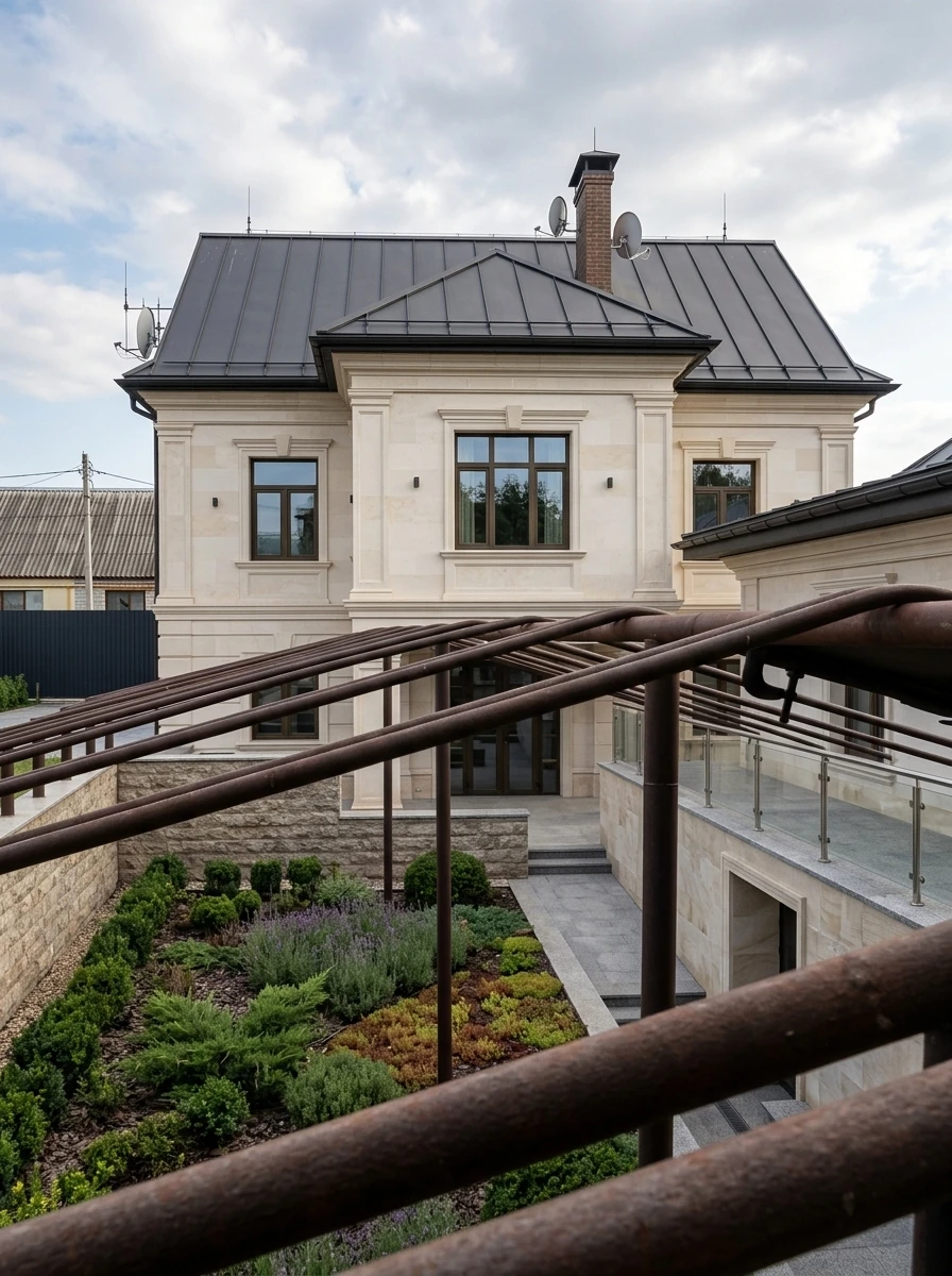 Дизайн фасада в стиле Неоклассика — Фасад от нейросети RoomGPT