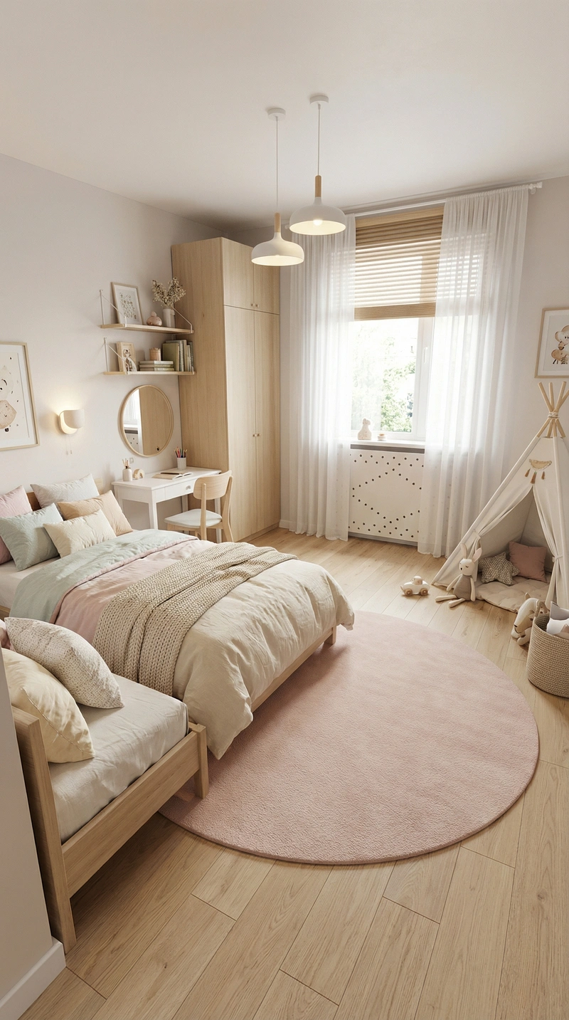 Дизайн интерьера в стиле Сканди — Спальня от нейросети RoomGPT
