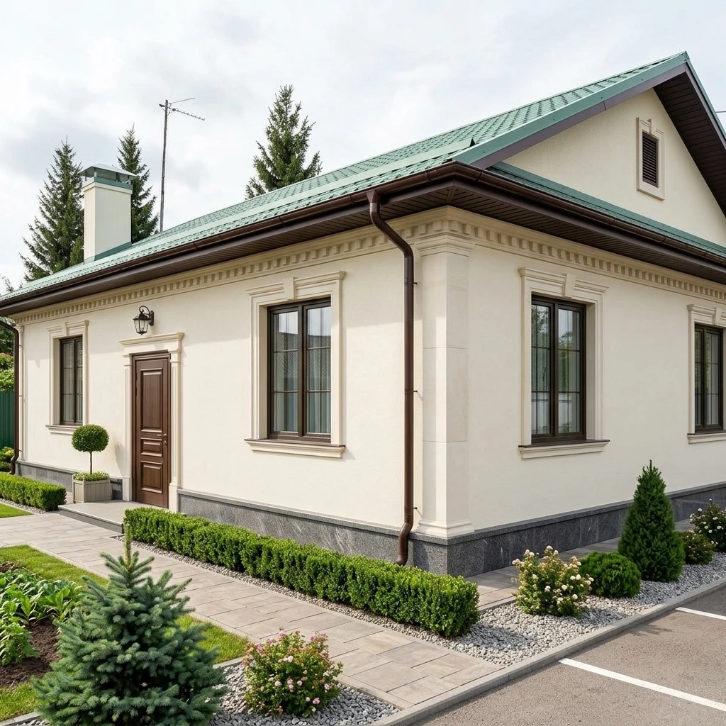 Дизайн фасада в стиле Неоклассика — Фасад от нейросети RoomGPT