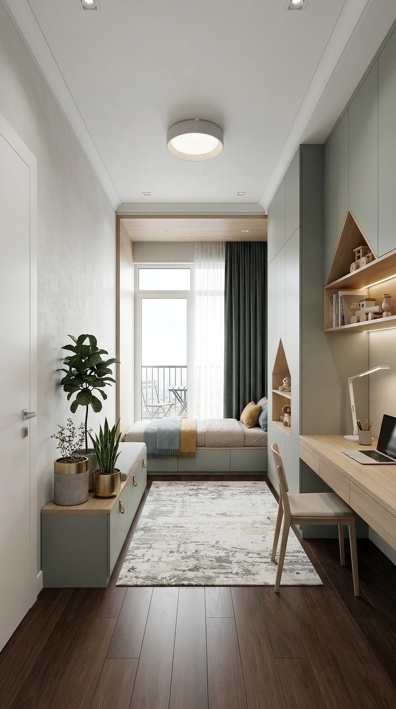 Дизайн детской в стиле Минимализм — фото интерьера от нейросети RoomGPT