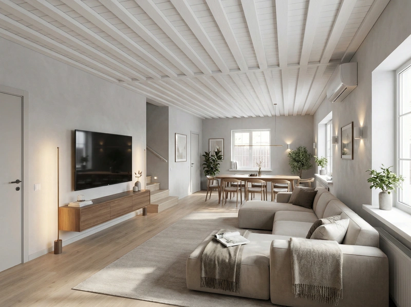 Дизайн интерьера в стиле Сканди — Гостиная от нейросети RoomGPT