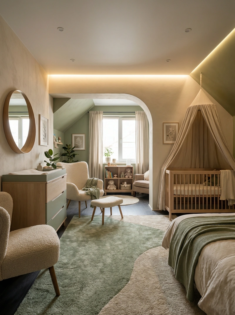 Дизайн детской в стиле Минимализм — фото интерьера от нейросети RoomGPT
