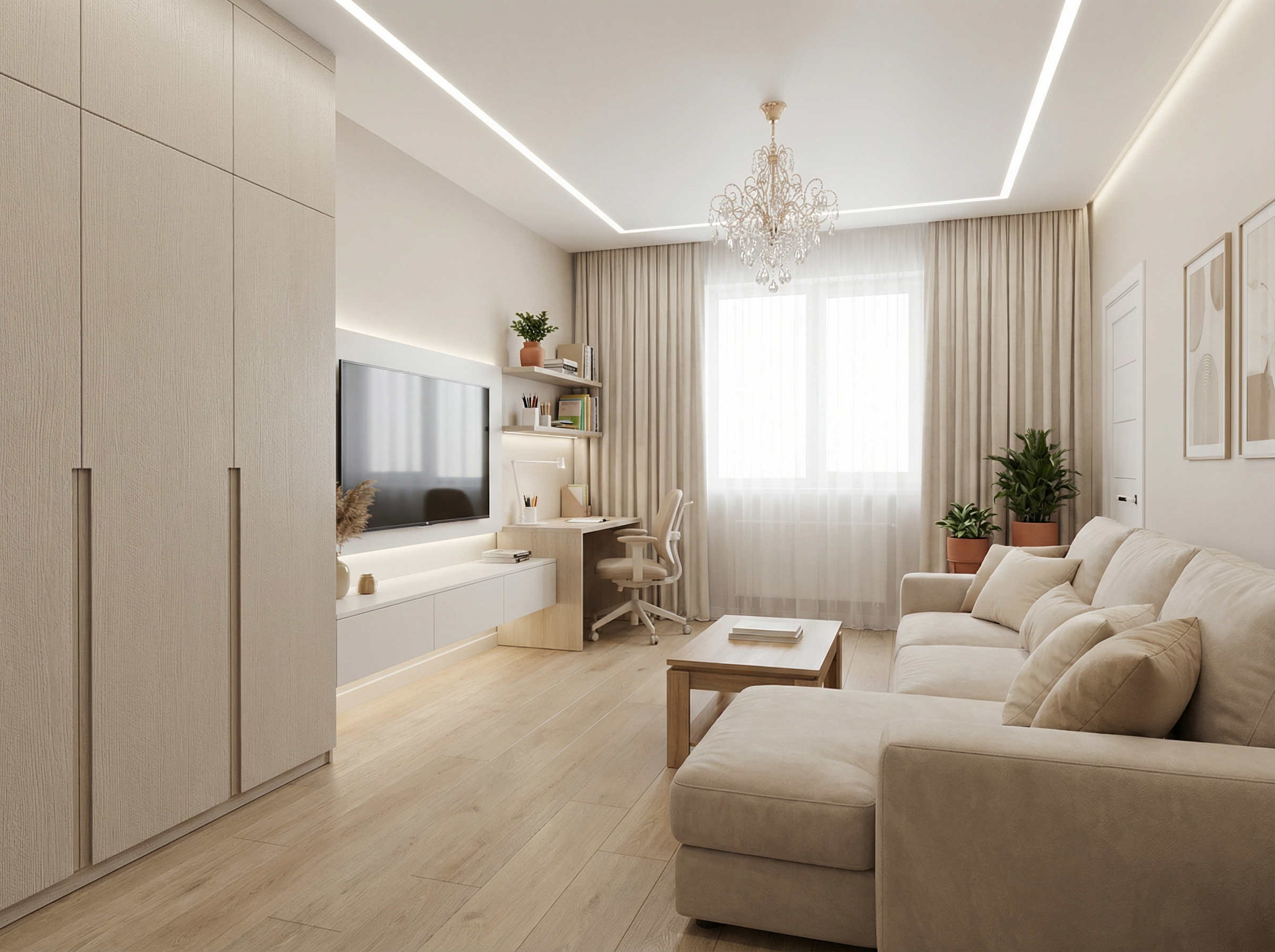 Дизайн гостиной в стиле Минимализм — фото интерьера от нейросети RoomGPT