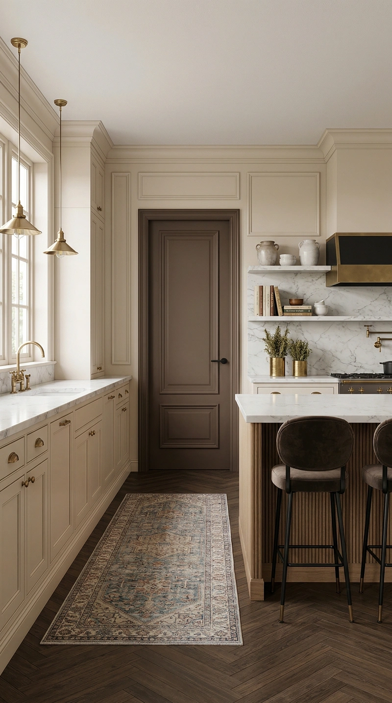 Дизайн кухни в стиле Классика — фото интерьера от нейросети RoomGPT