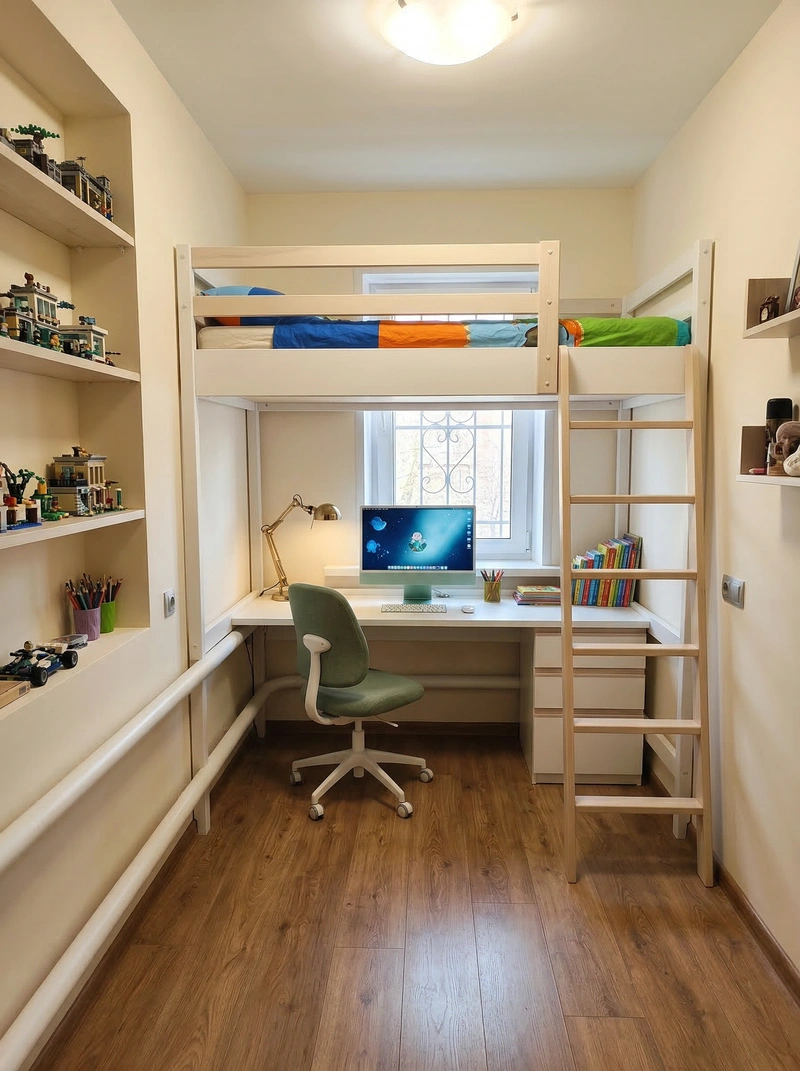 Дизайн детской в стиле Без стиля — фото интерьера от нейросети RoomGPT