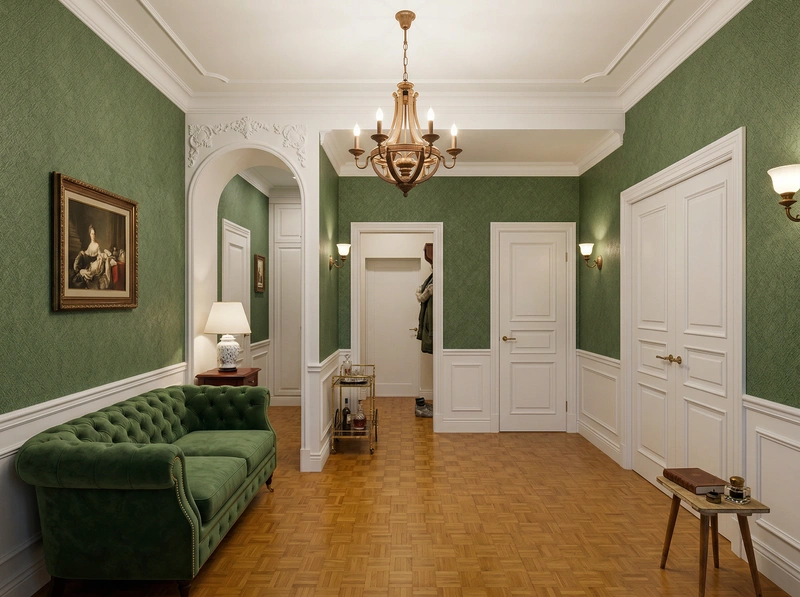 Дизайн интерьера в стиле Классика — Гостиная от нейросети RoomGPT